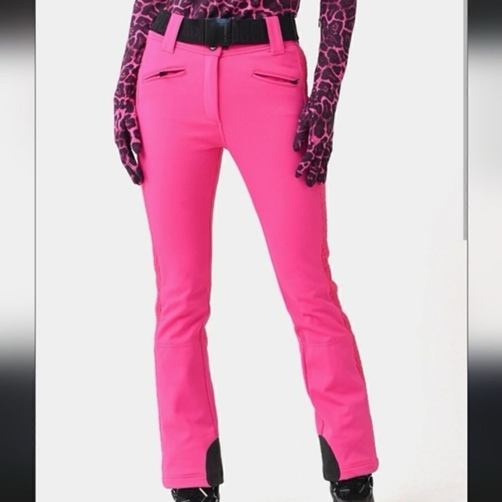 Goldbergh Pippa Brooke Belted Ski Pants Pony Pink NWT US 6 Waterproof
